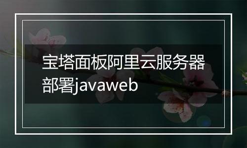 宝塔面板阿里云服务器部署javaweb