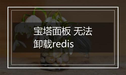 宝塔面板 无法卸载redis