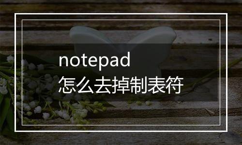 notepad怎么去掉制表符