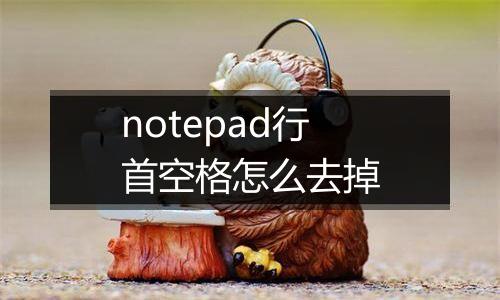 notepad行首空格怎么去掉