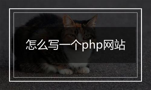 怎么写一个php网站