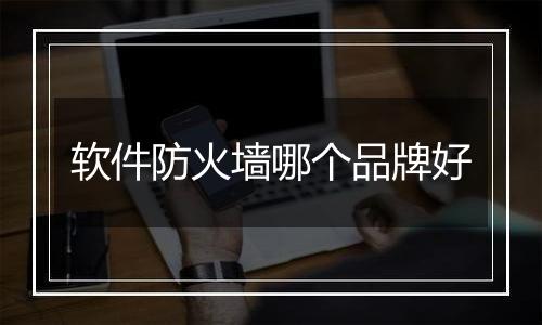 软件防火墙哪个品牌好