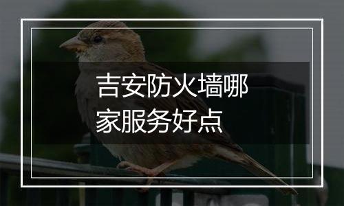 吉安防火墙哪家服务好点