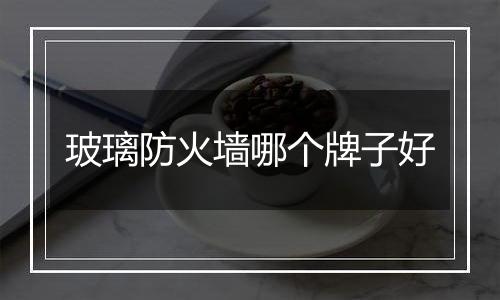 玻璃防火墙哪个牌子好