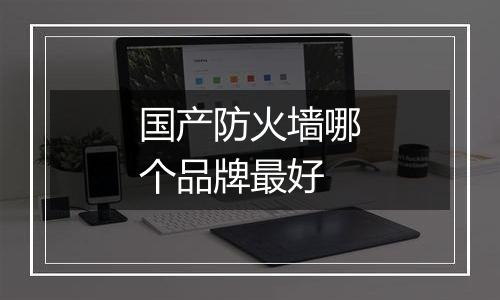 国产防火墙哪个品牌最好