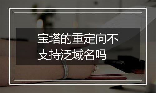 宝塔的重定向不支持泛域名吗