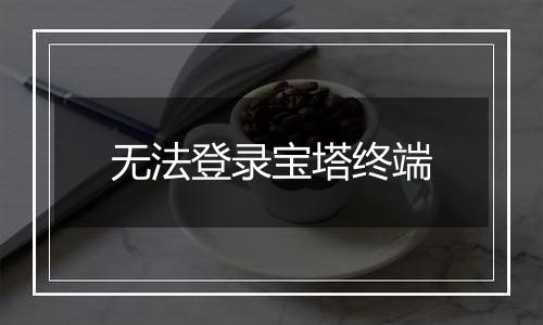 无法登录宝塔终端