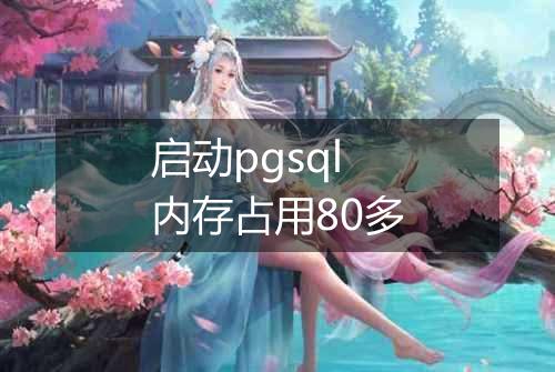 启动pgsql 内存占用80多