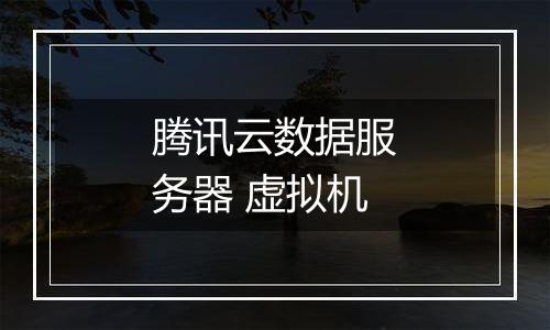 腾讯云数据服务器 虚拟机