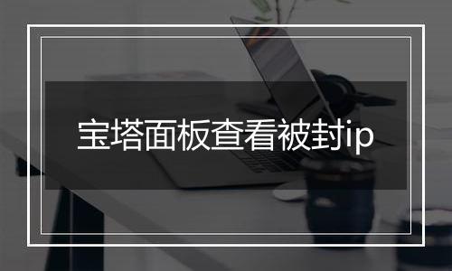 宝塔面板查看被封ip