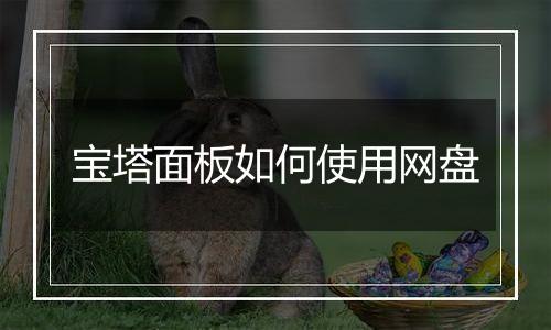 宝塔面板如何使用网盘