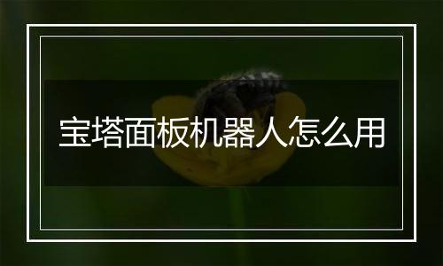 宝塔面板机器人怎么用