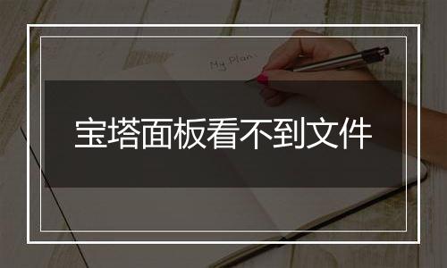 宝塔面板看不到文件