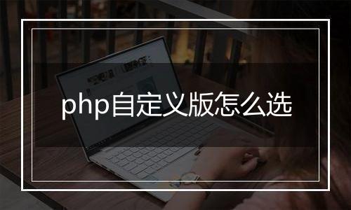 php自定义版怎么选