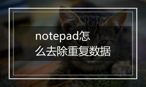 notepad怎么去除重复数据