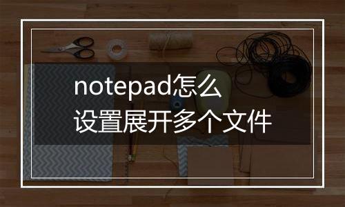 notepad怎么设置展开多个文件