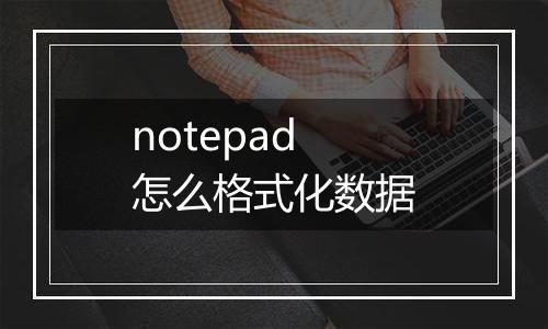 notepad怎么格式化数据