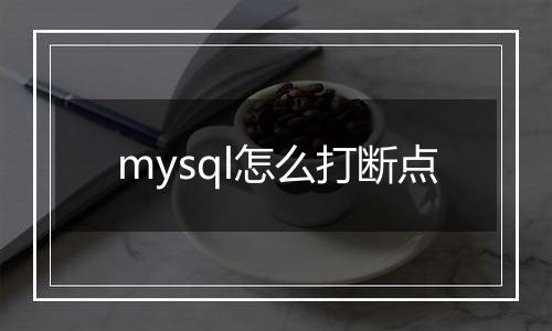 mysql怎么打断点