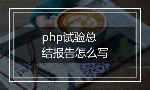 php试验总结报告怎么写