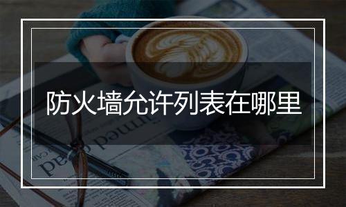 防火墙允许列表在哪里