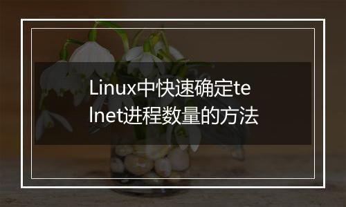 Linux中快速确定telnet进程数量的方法