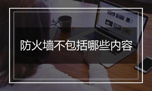 防火墙不包括哪些内容
