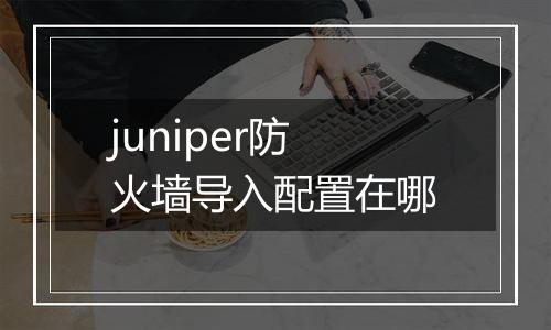 juniper防火墙导入配置在哪