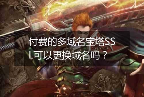 付费的多域名宝塔SSL可以更换域名吗?