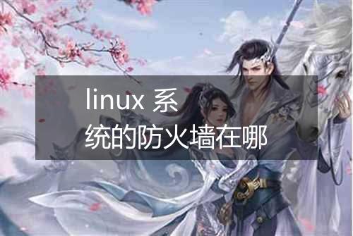 linux 系统的防火墙在哪