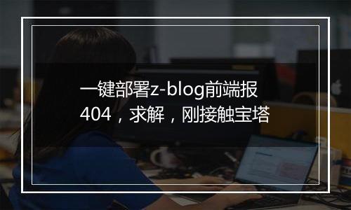 一键部署z-blog前端报404，求解，刚接触宝塔