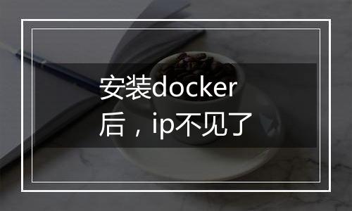 安装docker后，ip不见了