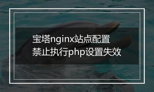 宝塔nginx站点配置禁止执行php设置失效