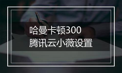 哈曼卡顿300腾讯云小薇设置