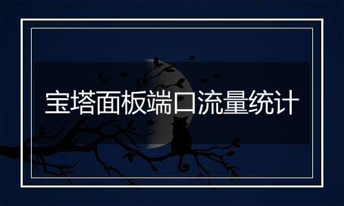 宝塔面板端口流量统计