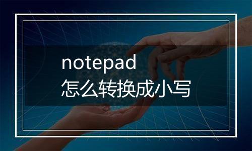 notepad怎么转换成小写