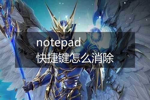 notepad快捷键怎么消除
