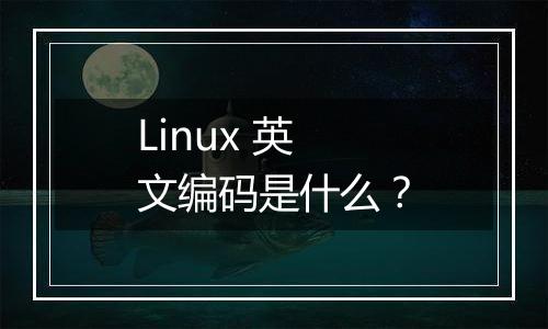 Linux 英文编码是什么？