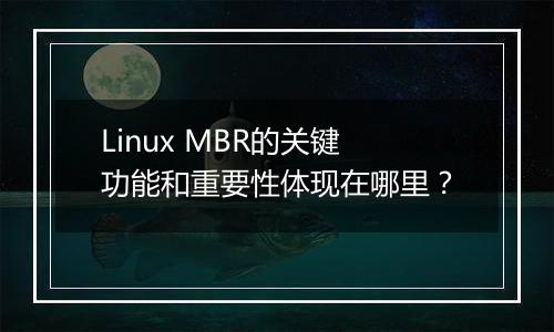 Linux MBR的关键功能和重要性体现在哪里?