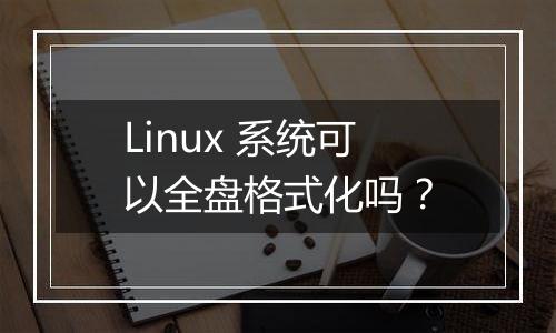 Linux 系统可以全盘格式化吗?