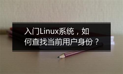 入门Linux系统,如何查找当前用户身份?