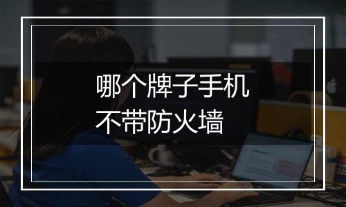 哪个牌子手机不带防火墙