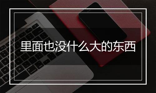 里面也没什么大的东西