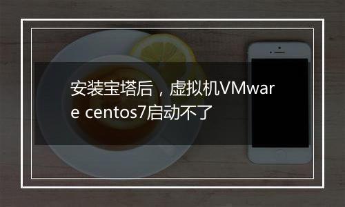安装宝塔后,虚拟机VMware centos7启动不了