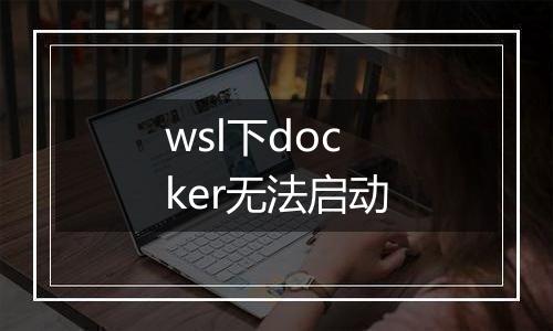 wsl下docker无法启动