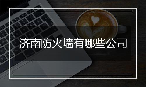 济南防火墙有哪些公司