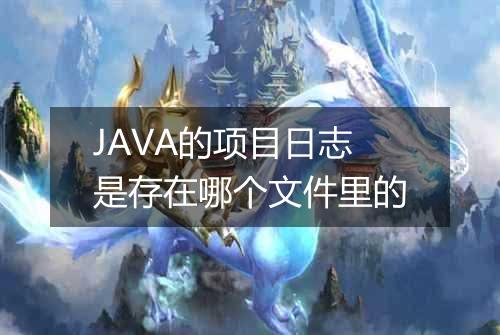 JAVA的项目日志是存在哪个文件里的