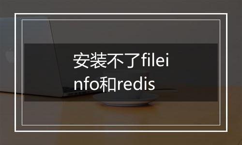 安装不了fileinfo和redis