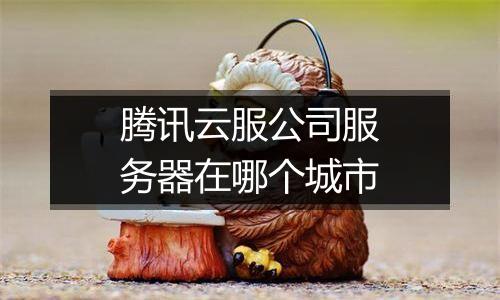 腾讯云服公司服务器在哪个城市
