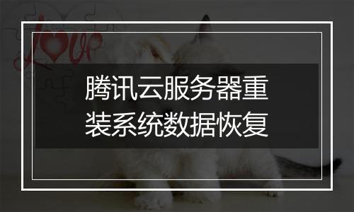 腾讯云服务器重装系统数据恢复