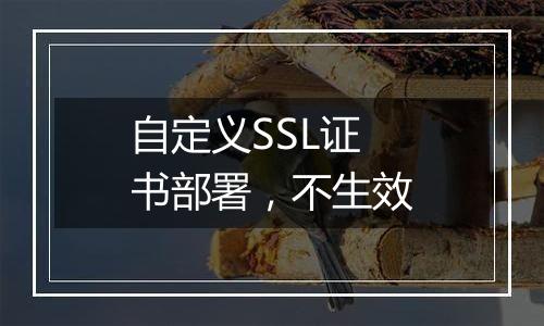 自定义SSL证书部署,不生效